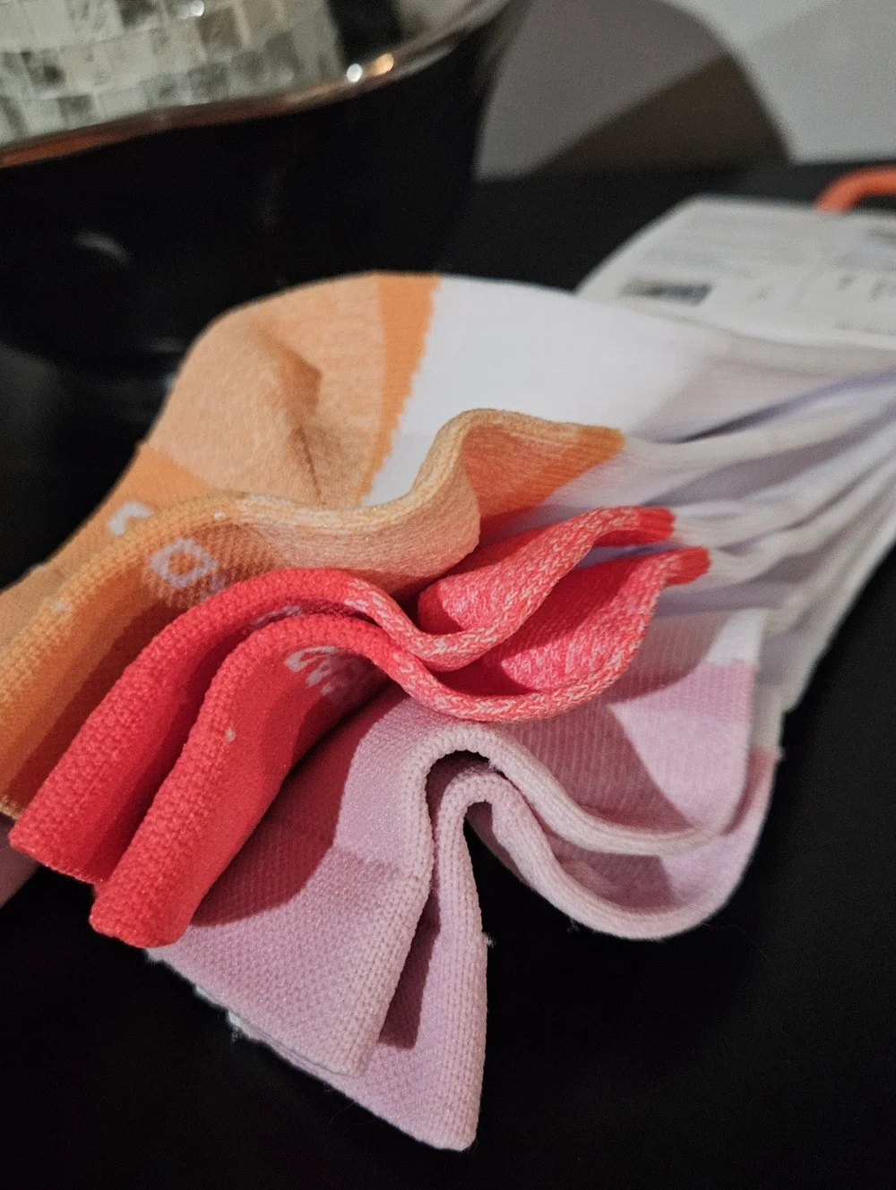 Head Women's Performance Socks - White, Pink & Orange (3 Pairs) NWT, MSRP $28